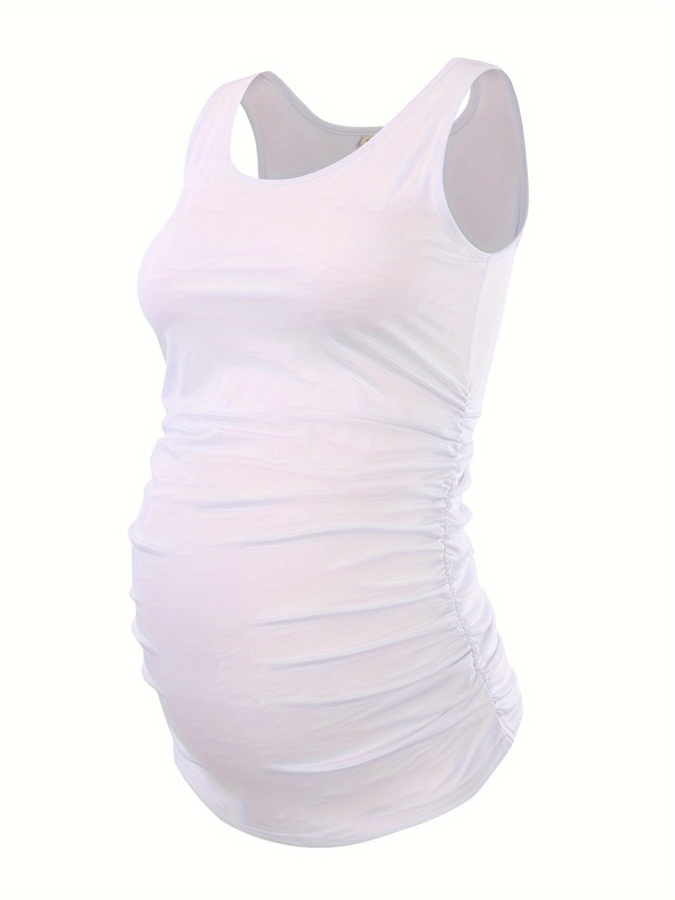 Women's Solid Color Tank Top - Scoop Neck Sleeveless – Black option – view 3