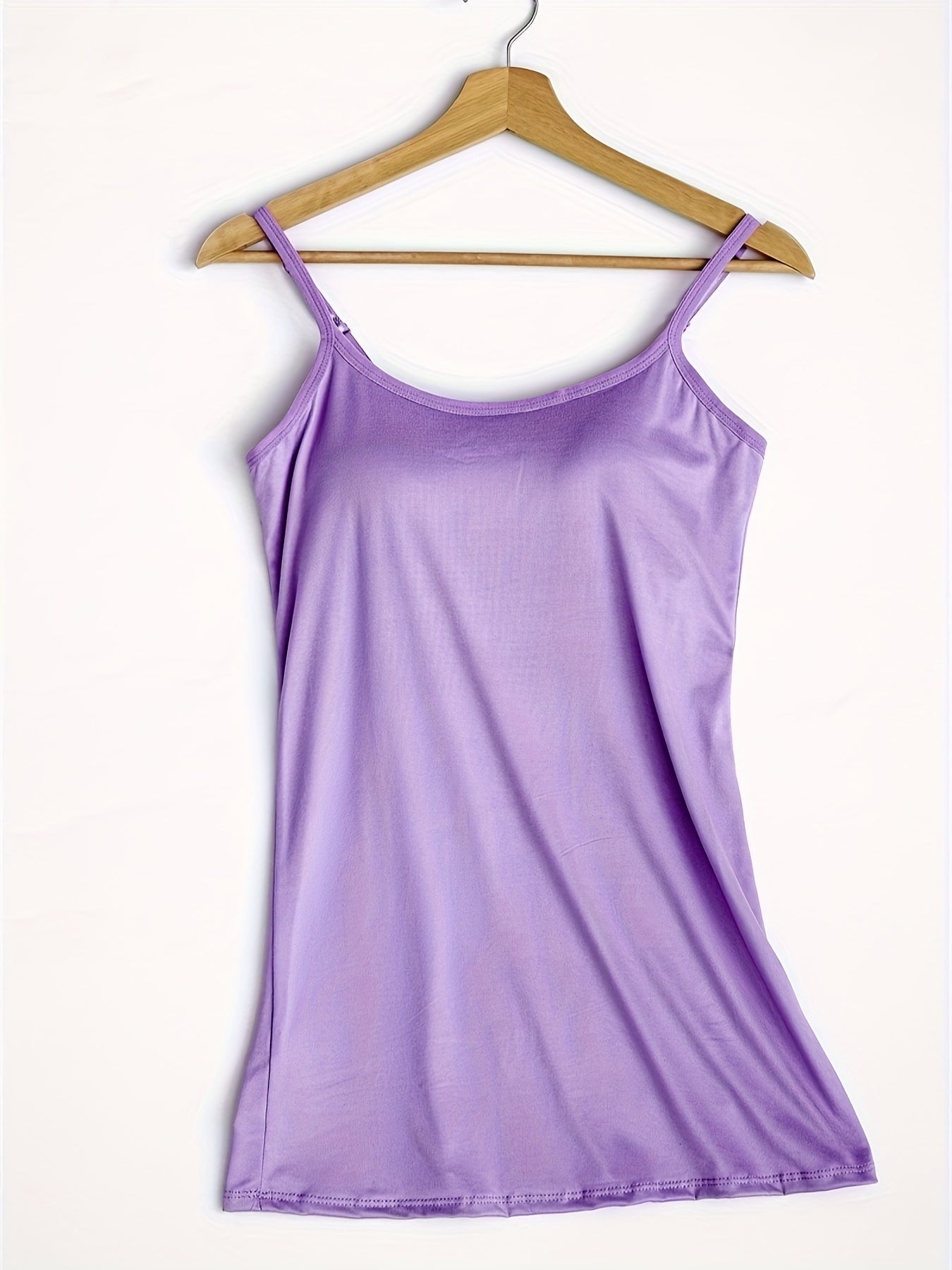 Women's Solid Color Tank Top - Sleeveless – Black / White – Black option – view 2