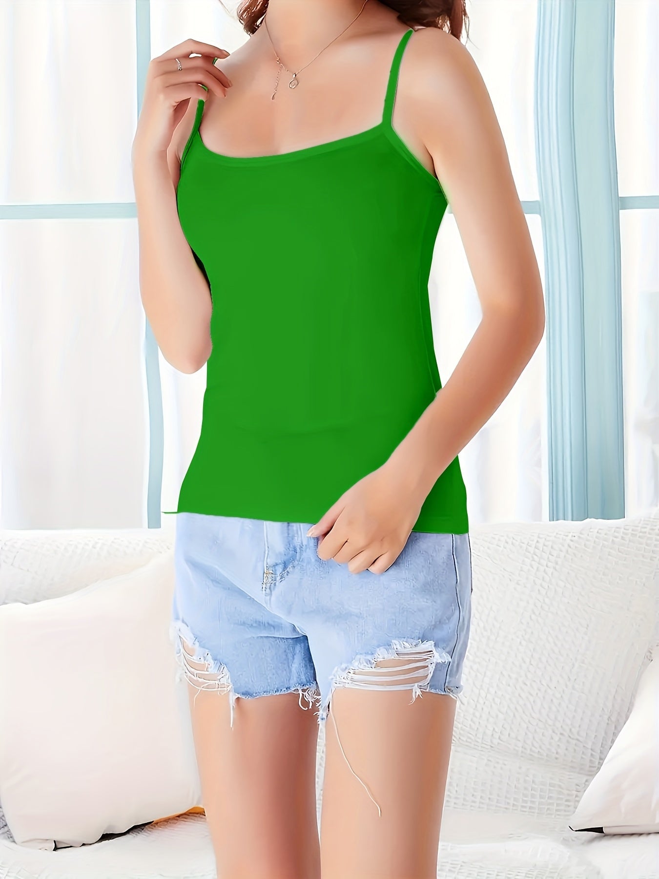 Women's Solid Color Tank Top - Sleeveless – Mixed colors – view 6