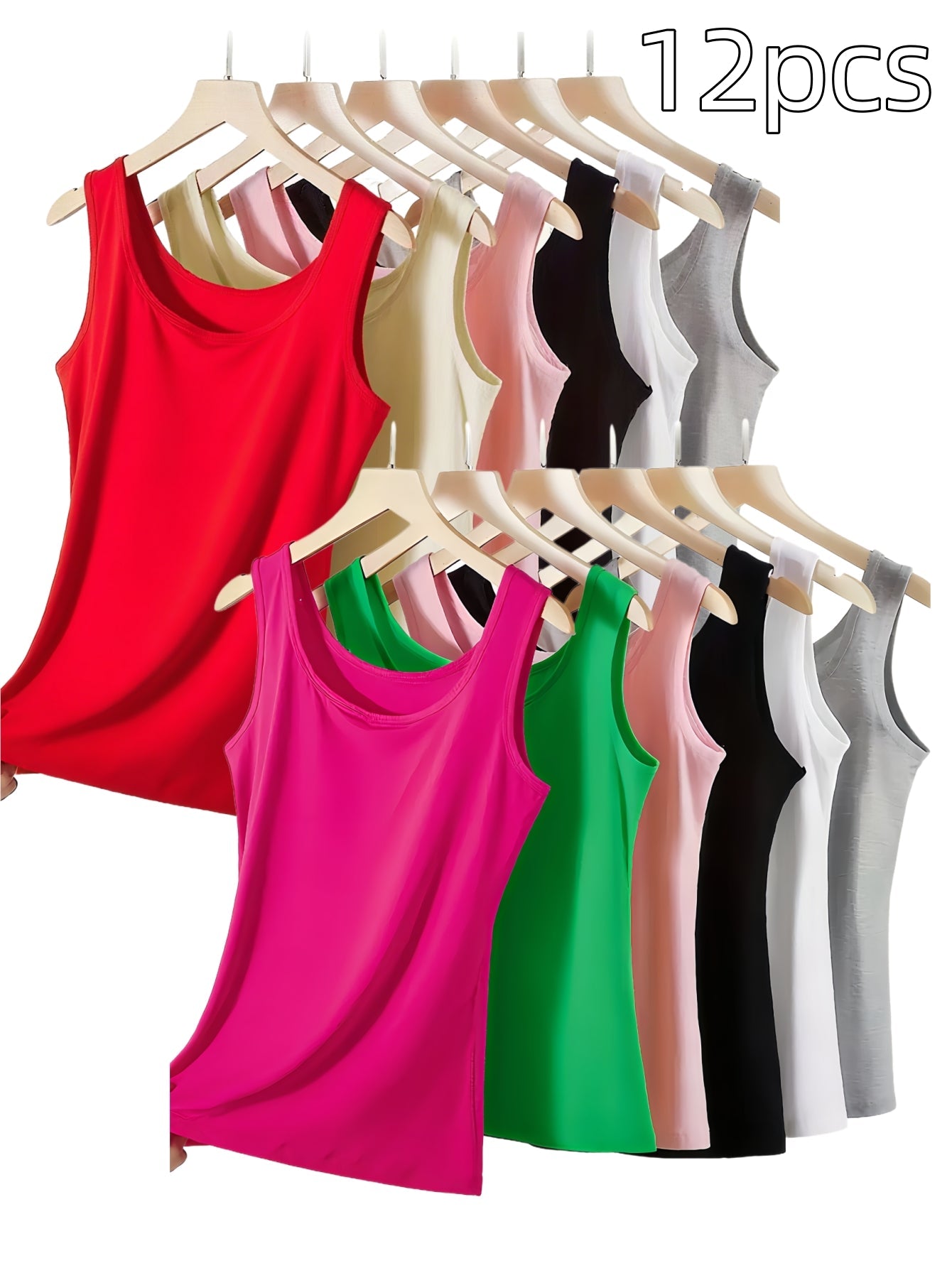 Women's Solid Color Tank Top - Sleeveless – Regular Fit – view 4