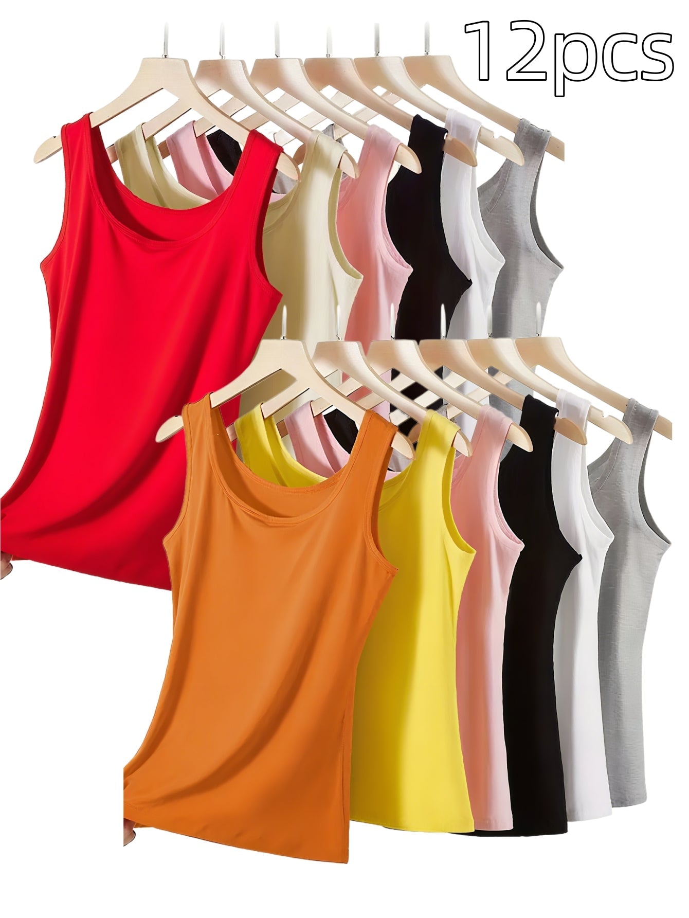Women's Solid Color Tank Top - Sleeveless – Regular Fit – view 5