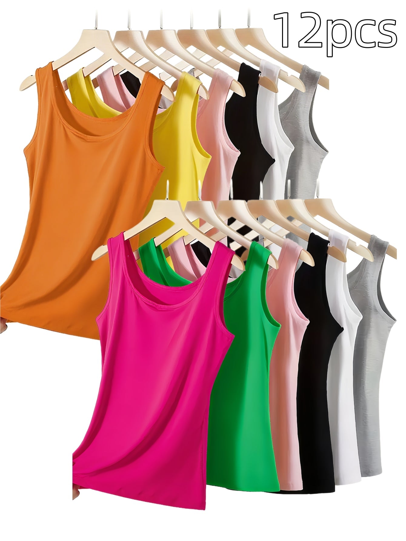 Women's Solid Color Tank Top - Sleeveless – Regular Fit – view 11