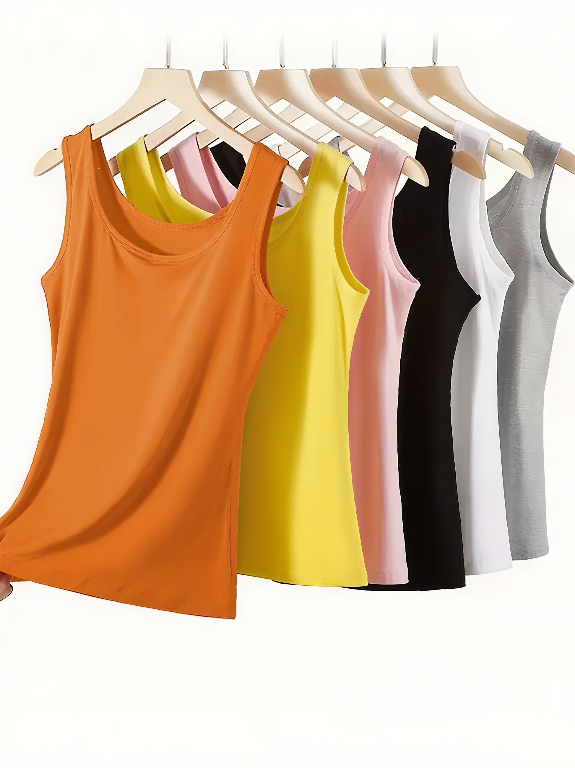 Women's Solid Color Tank Top - Sleeveless – Regular Fit – view 12
