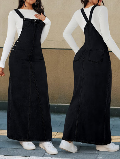Women's Solid Evening Dress - Button Front Event Style detail view