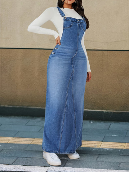 Women's Solid Evening Dress - Button Front Event Style detail view