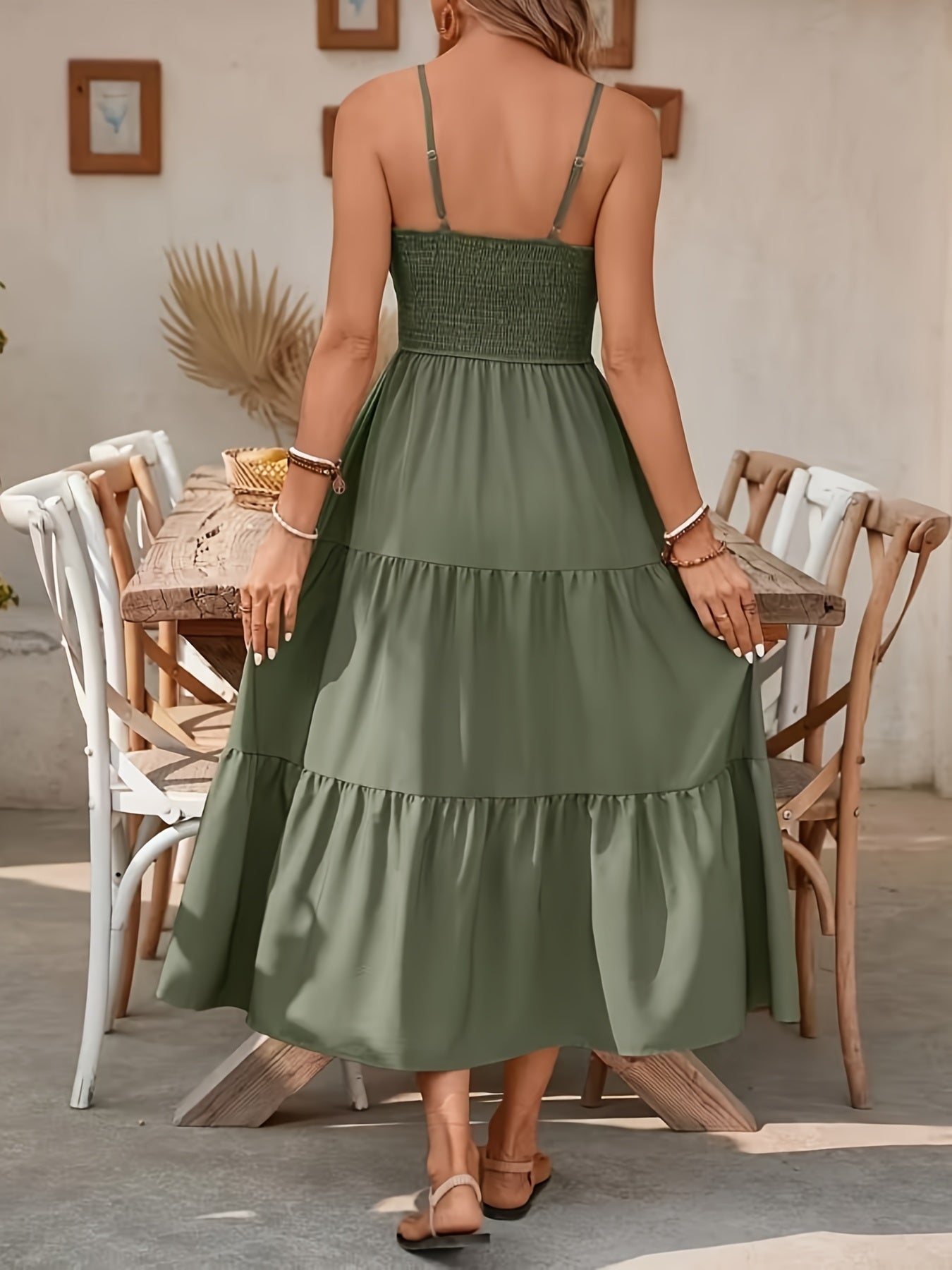Women's Solid Halter Neck Slip Dress detail view