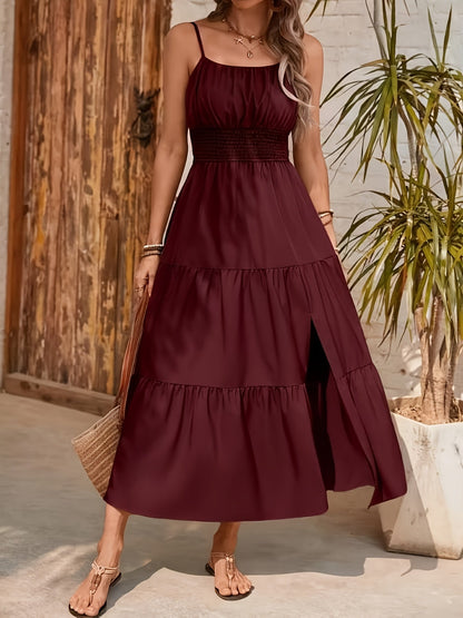 Women's Solid Halter Neck Slip Dress detail view