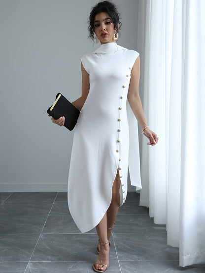 Women's Solid Maxi A-Line Dress - Sleeveless detail view