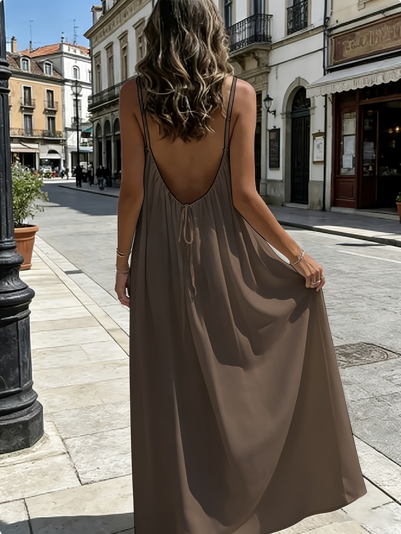 Women's Solid Maxi Casual Dress – view 4