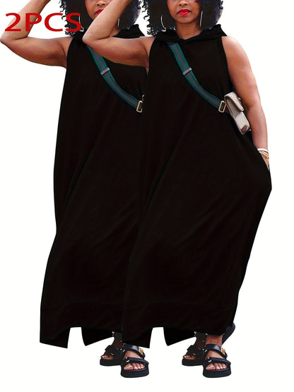 Women's Solid Maxi Evening Dress - Pocket Event Style – main product image