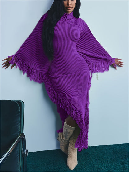 Women's Solid Maxi Knit Dress - Long Sleeve – main product image