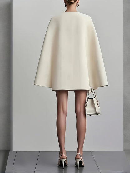 Women's Solid V-Neck Cocktail Dress – Party Style detail view