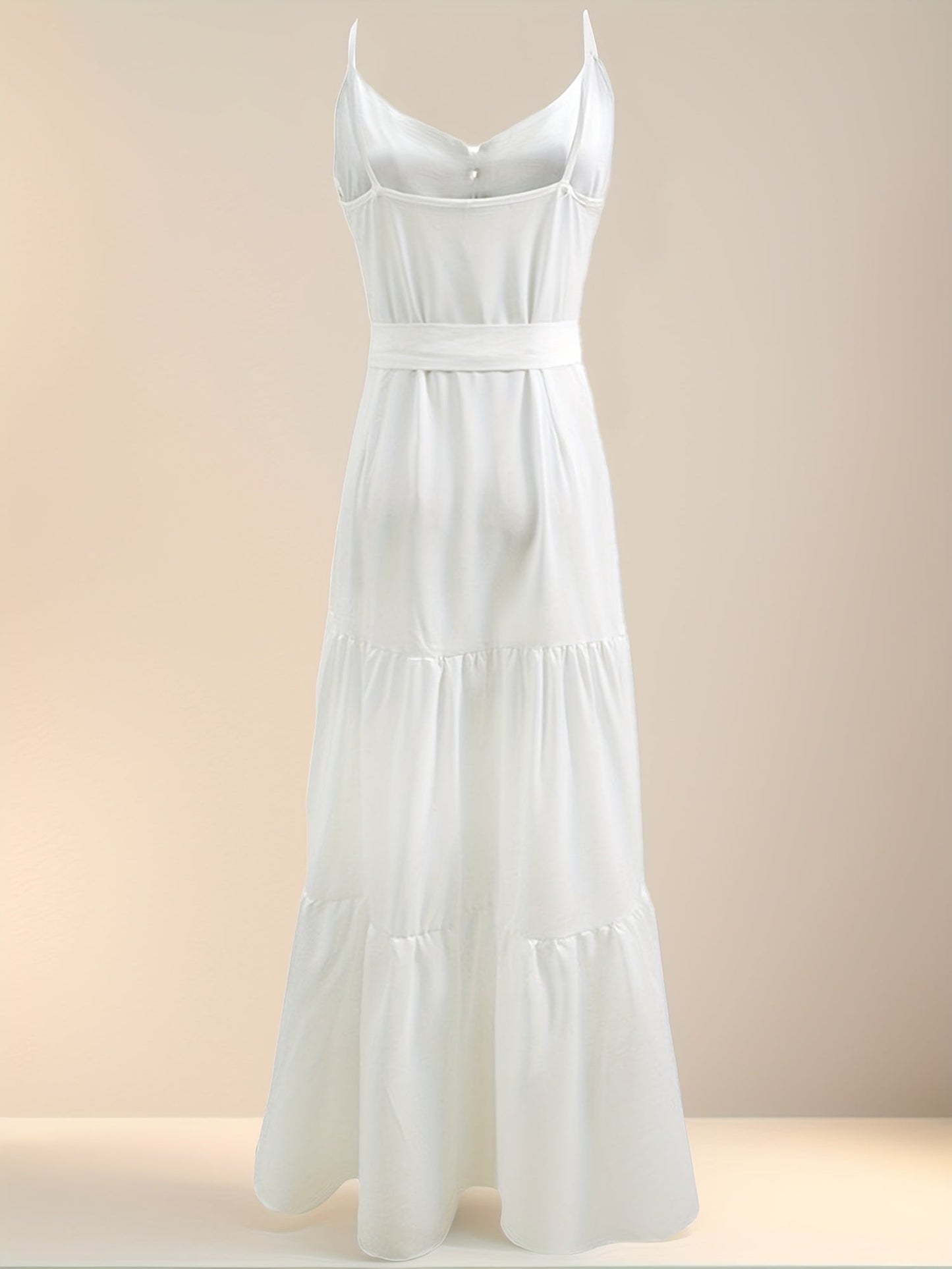 Women's Solid Vacation Dress - Button Front detail view
