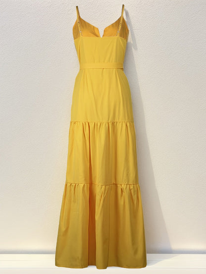 Women's Solid Vacation Dress - Button Front detail view