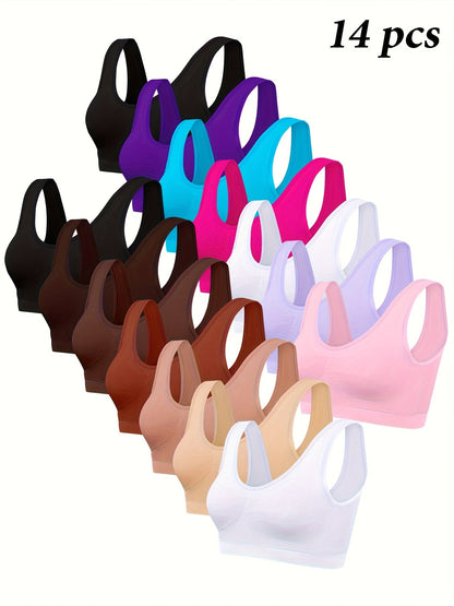Women's Sports Bra - 14-Pack Seamless, Soft Support – main product image