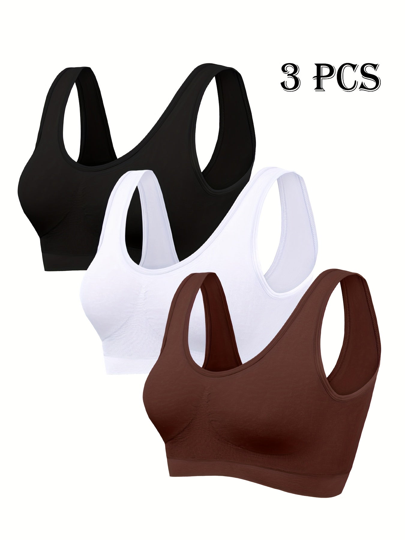 Women's Sports Bra - 3-Pack Unpadded, High Support – view 4