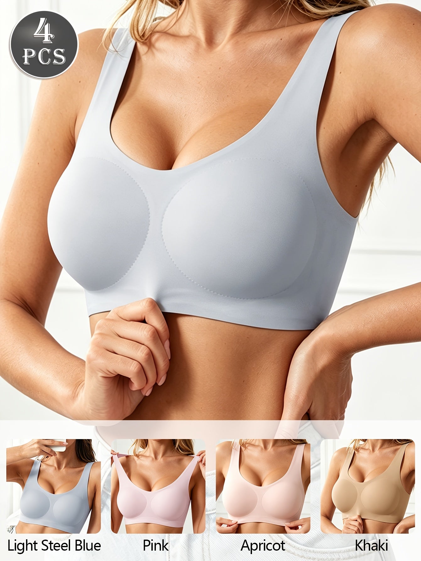 Women's Sports Bra - 4-Pack Padded, Everyday Support – view 7