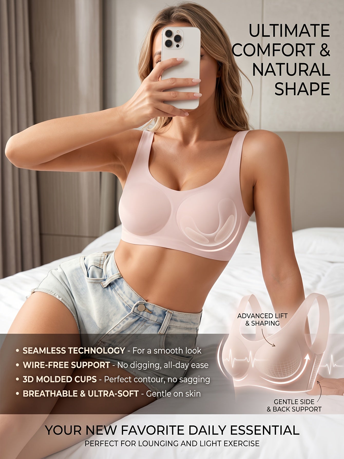Women's Sports Bra - 4-Pack Padded, Everyday Support – view 8