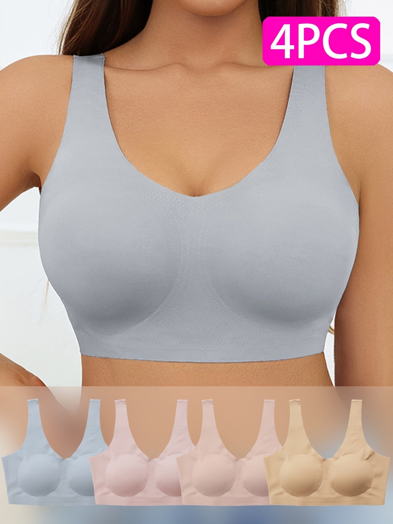 Women's Sports Bra - 4-Pack Padded, Everyday Support – view 11