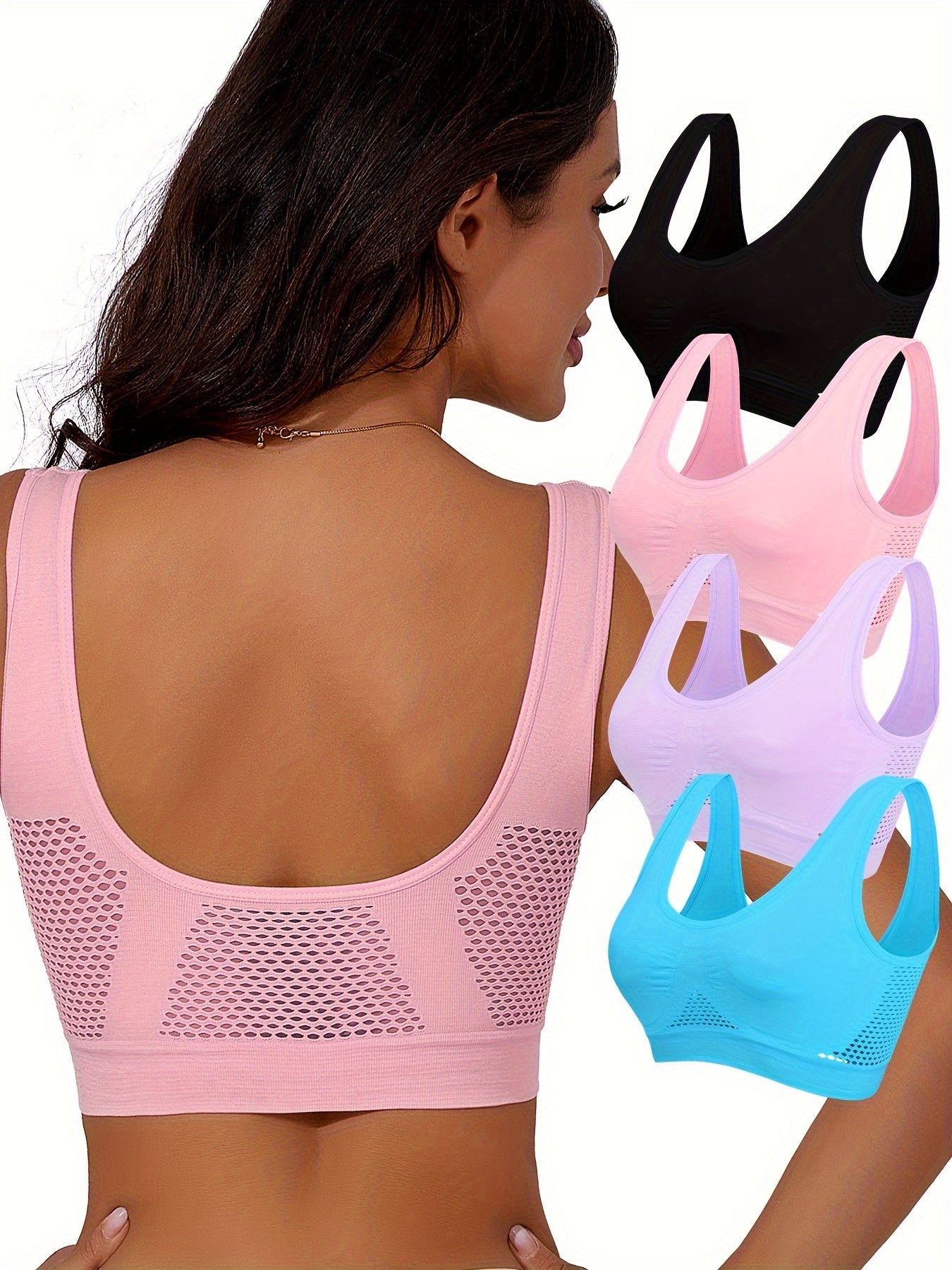 Women's Sports Bra - 4-Pack Unpadded, High Support – view 8