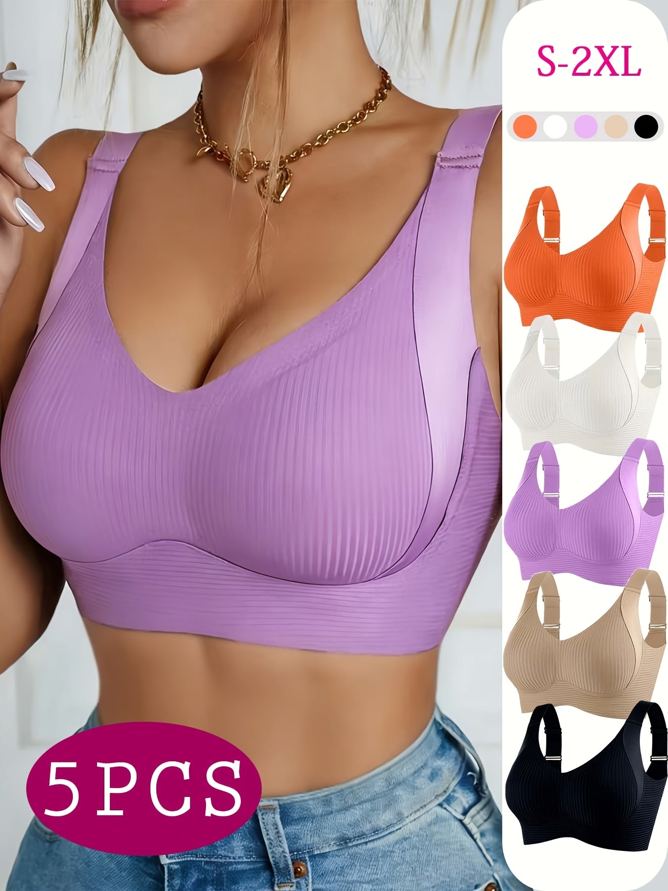 Women's Sports Bra - 5-Pack Light Support – view 3