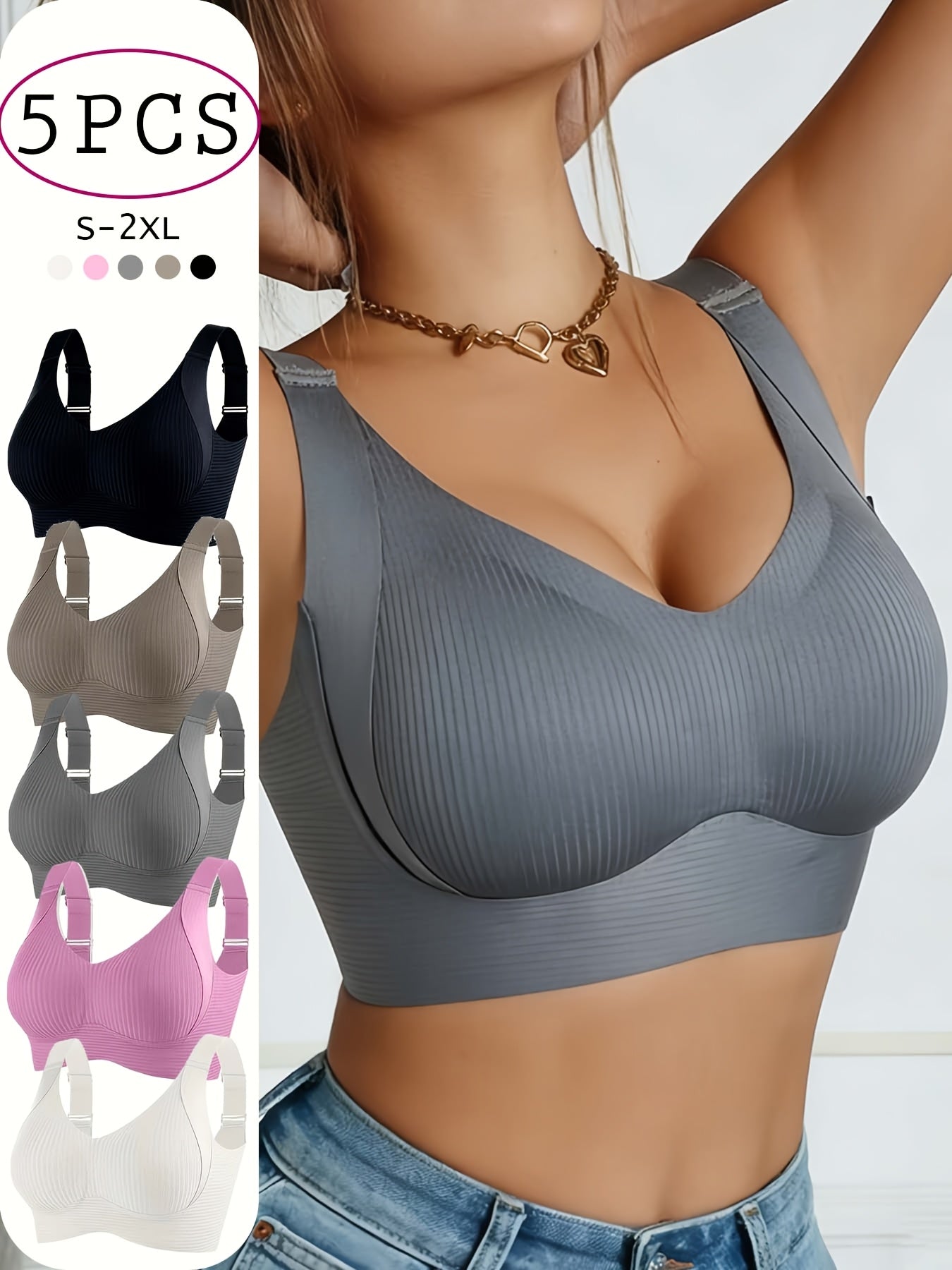 Women's Sports Bra - 5-Pack Light Support – view 4