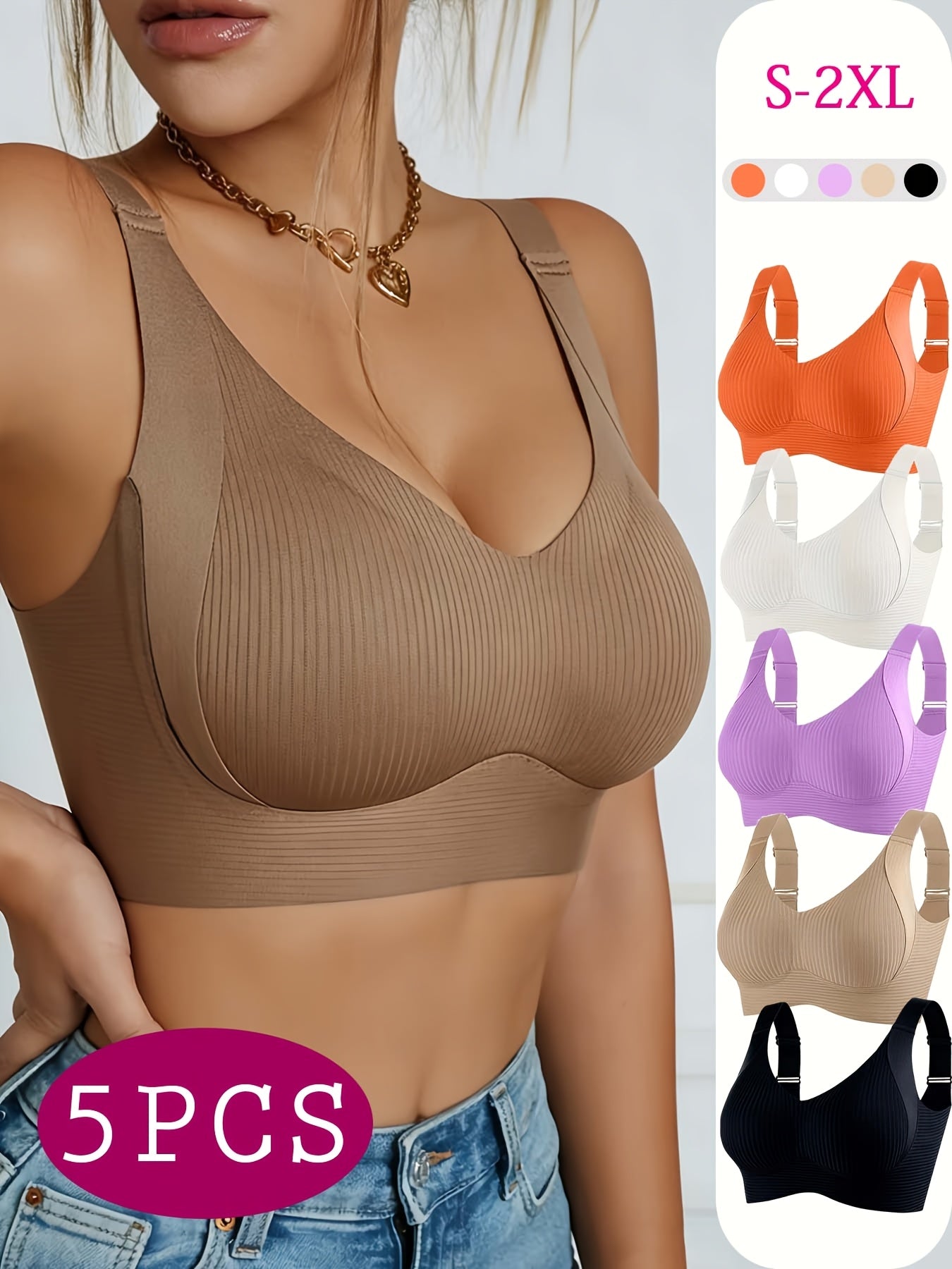 Women's Sports Bra - 5-Pack Light Support – view 20