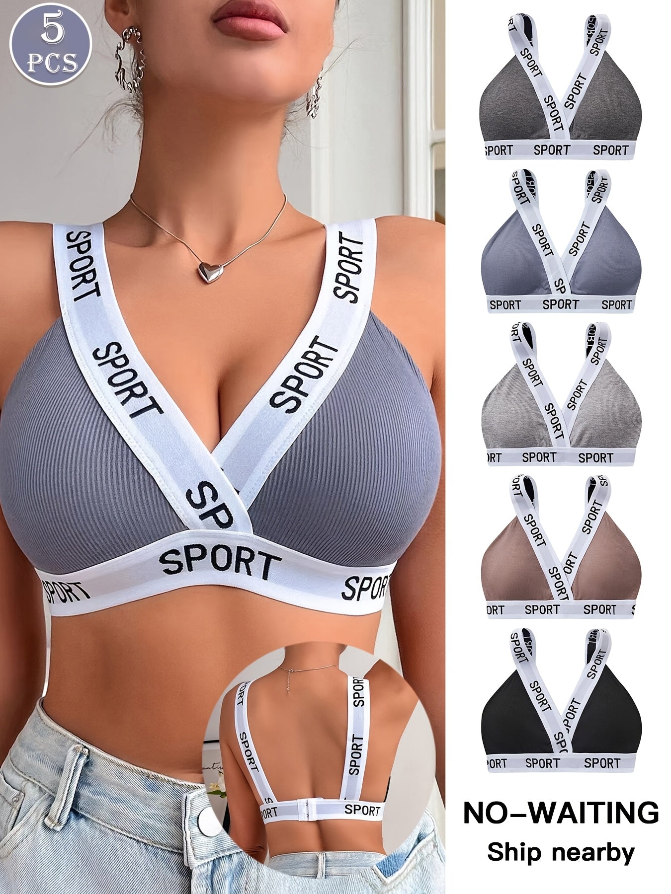 Women's Sports Bra - 5-Pack Medium Support – main product image