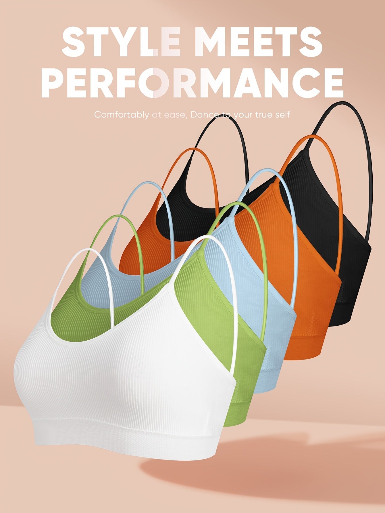 Women's Sports Bra - 5-Pack Removable Pads, High Support – view 5