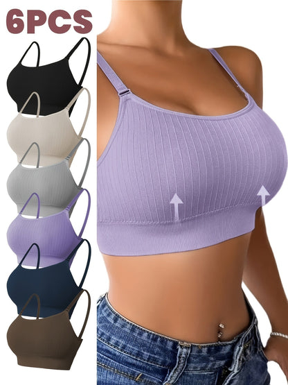 Women's Sports Bra - 6-Pack Removable Pads, Everyday Support – main product image