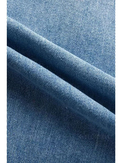 Women's Straight Leg Jeans - Blue Stretch detail view
