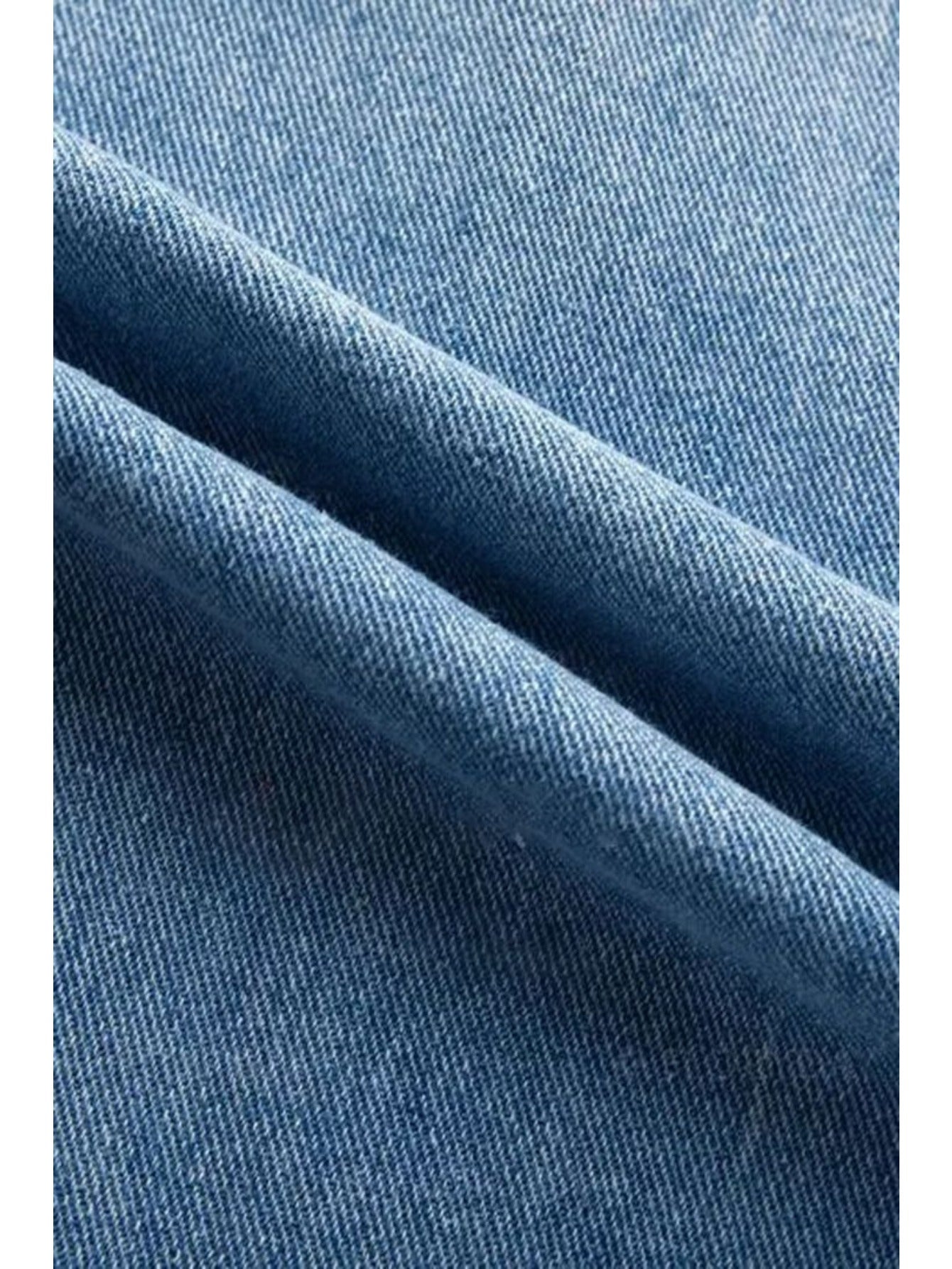 Women's Straight Leg Jeans - Blue Stretch detail view