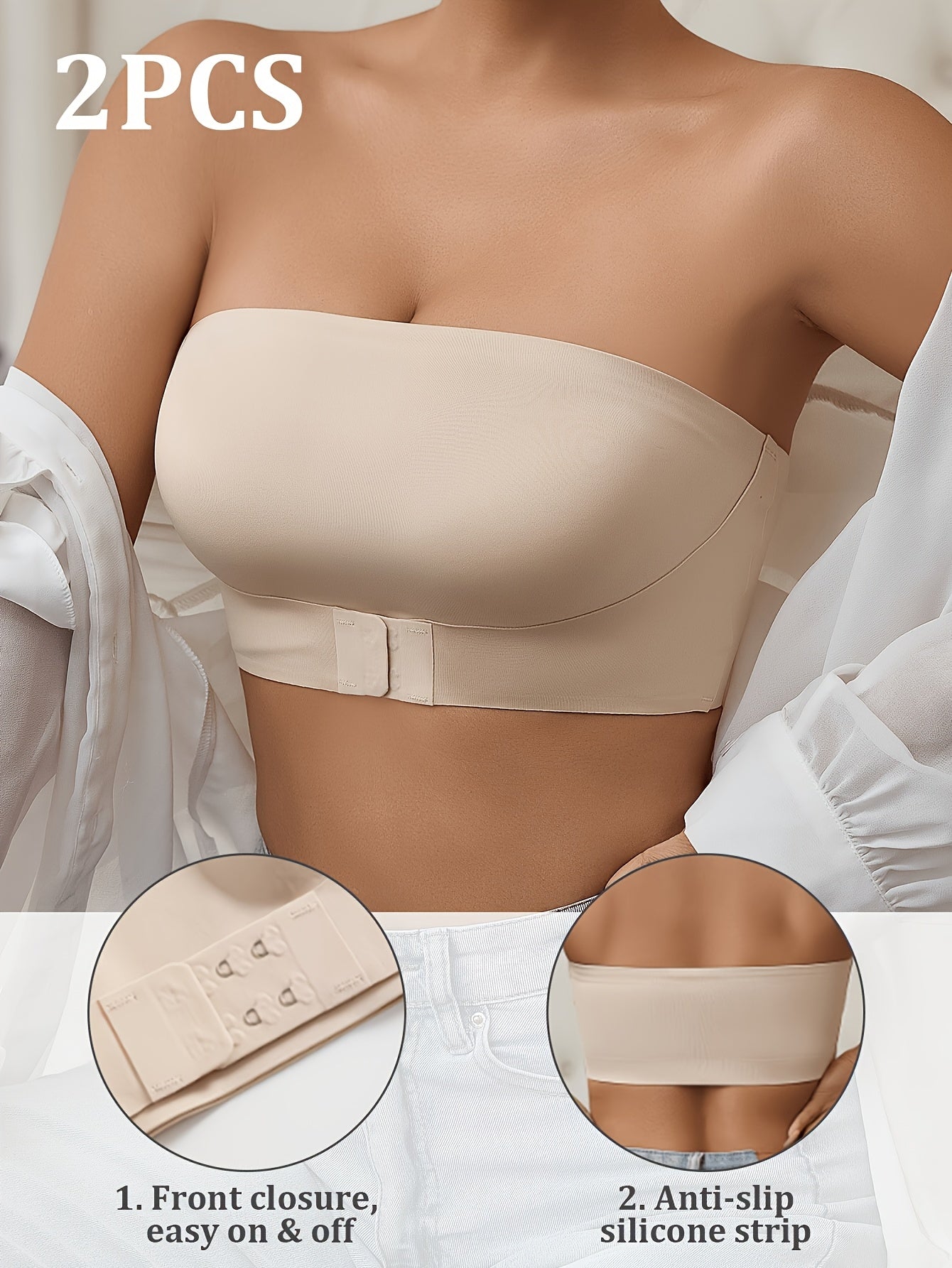 Women's Strapless Bra - Seamless Support – Multicolor – view 10