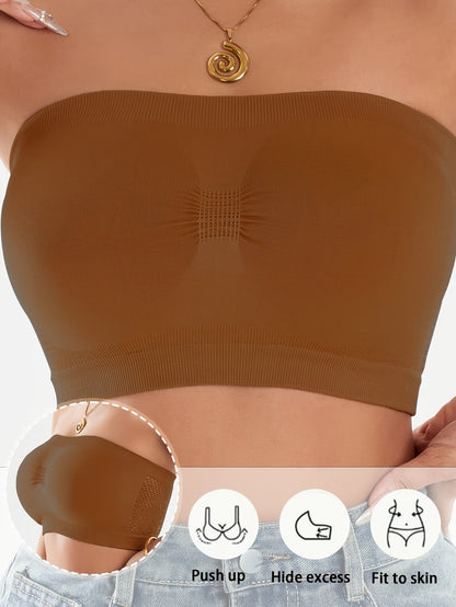 Women's Strapless Sports Bra - 4-Pack Unpadded, Medium Support – view 3