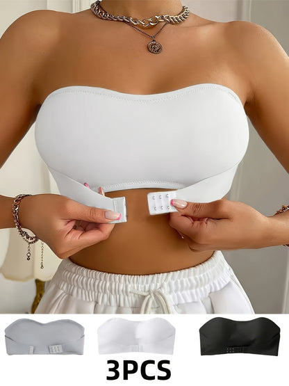 Women's Strapless Wireless Bra - 3-Pack Everyday Support – view 7