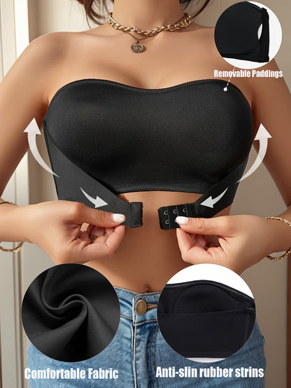 Women's Strapless Wireless Bra - 3-Pack Fixed Padding, Everyday Support – view 9