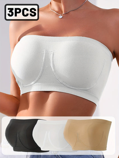 Women's Strapless Wireless Bra - 3-Pack Lace, Wireless – main product image