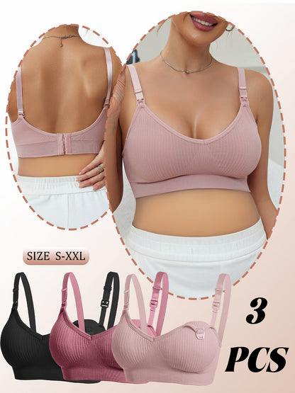 Women's Strapless Wireless Bra - 3-Pack Removable Pads, Everyday Support – orange option – view 4