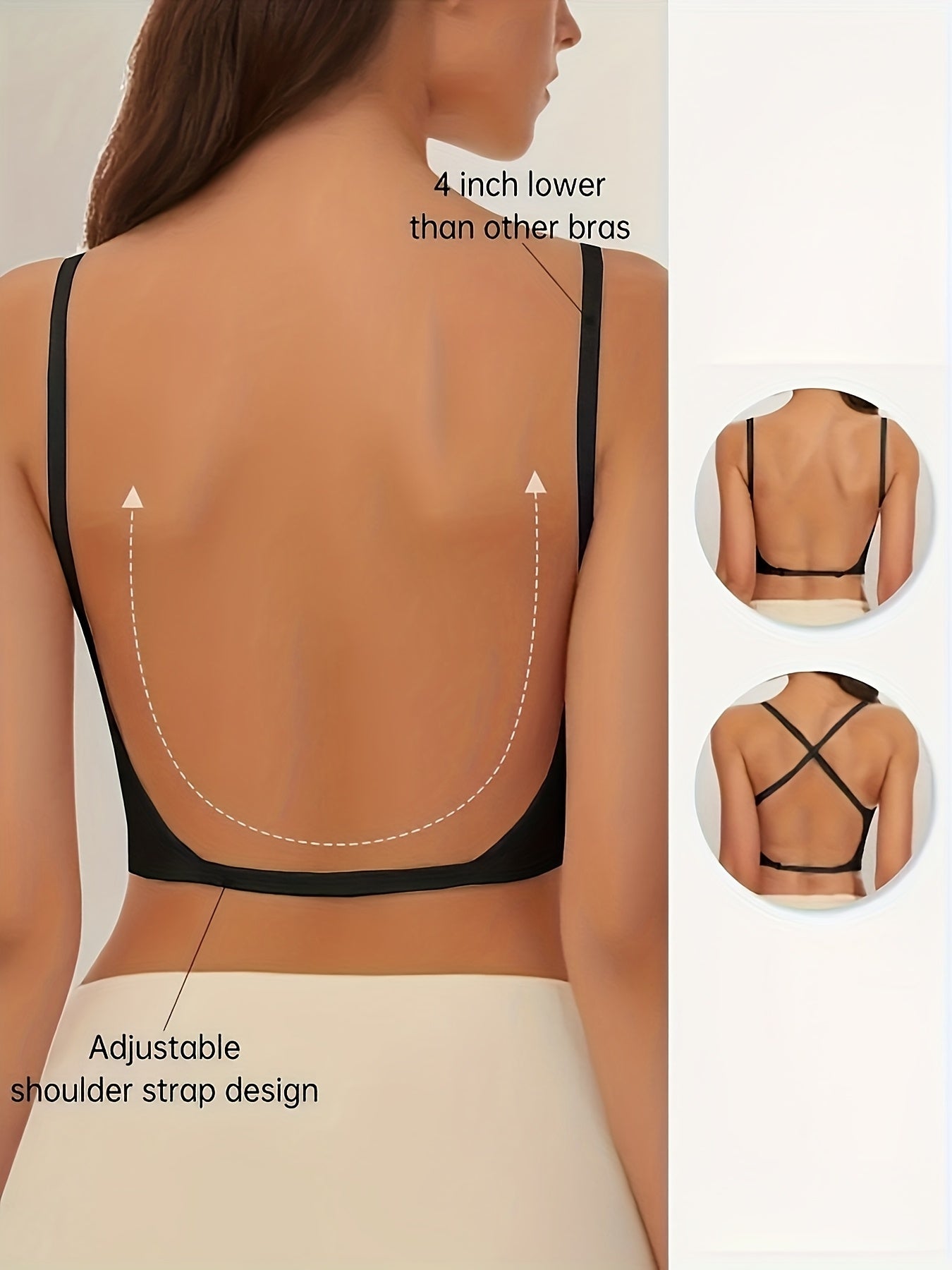 Women's Strapless Wireless Bra - 3-Pack Seamless, Wireless – view 7