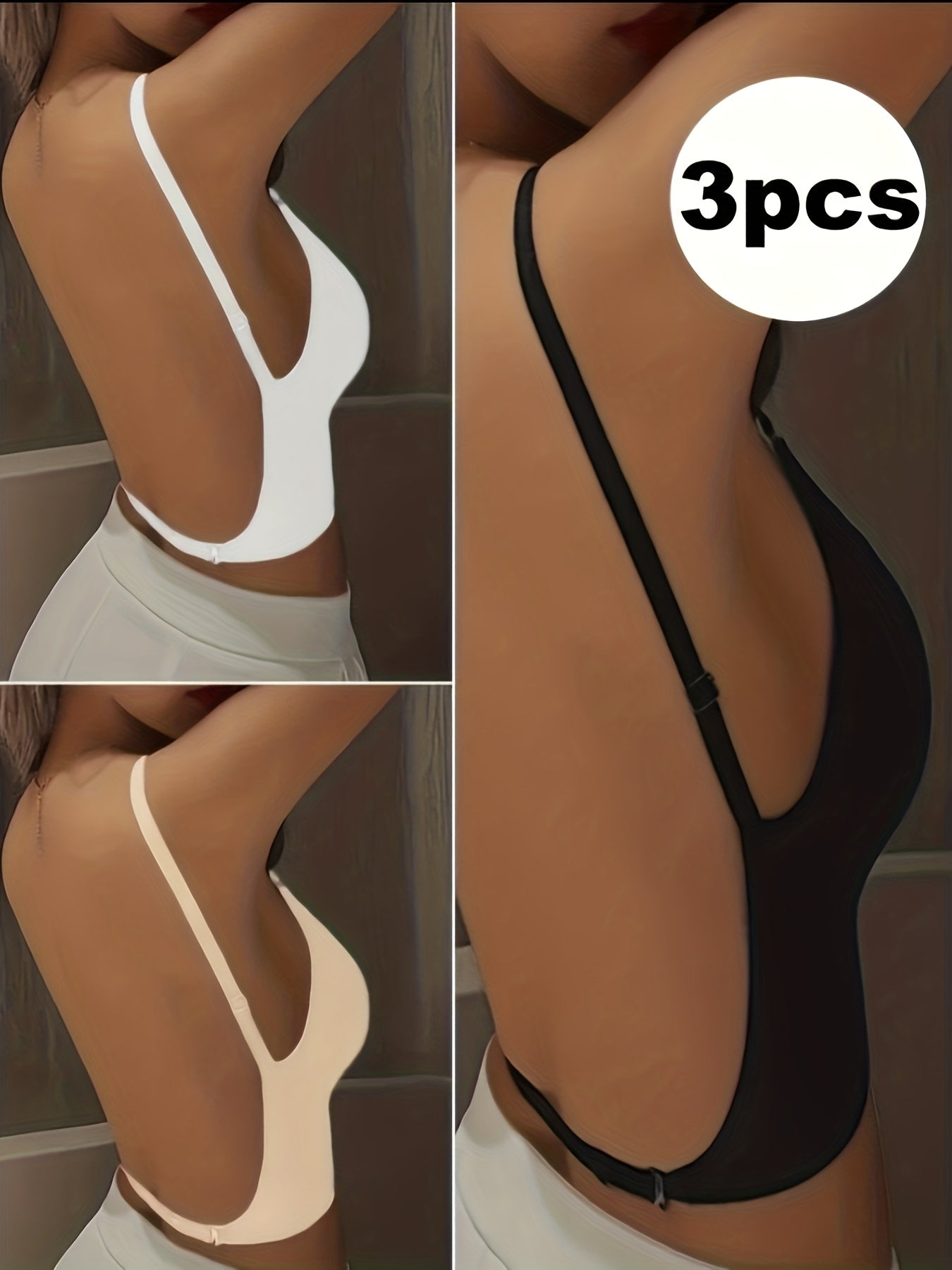 Women's Strapless Wireless Bra - 3-Pack Seamless, Wireless – view 8
