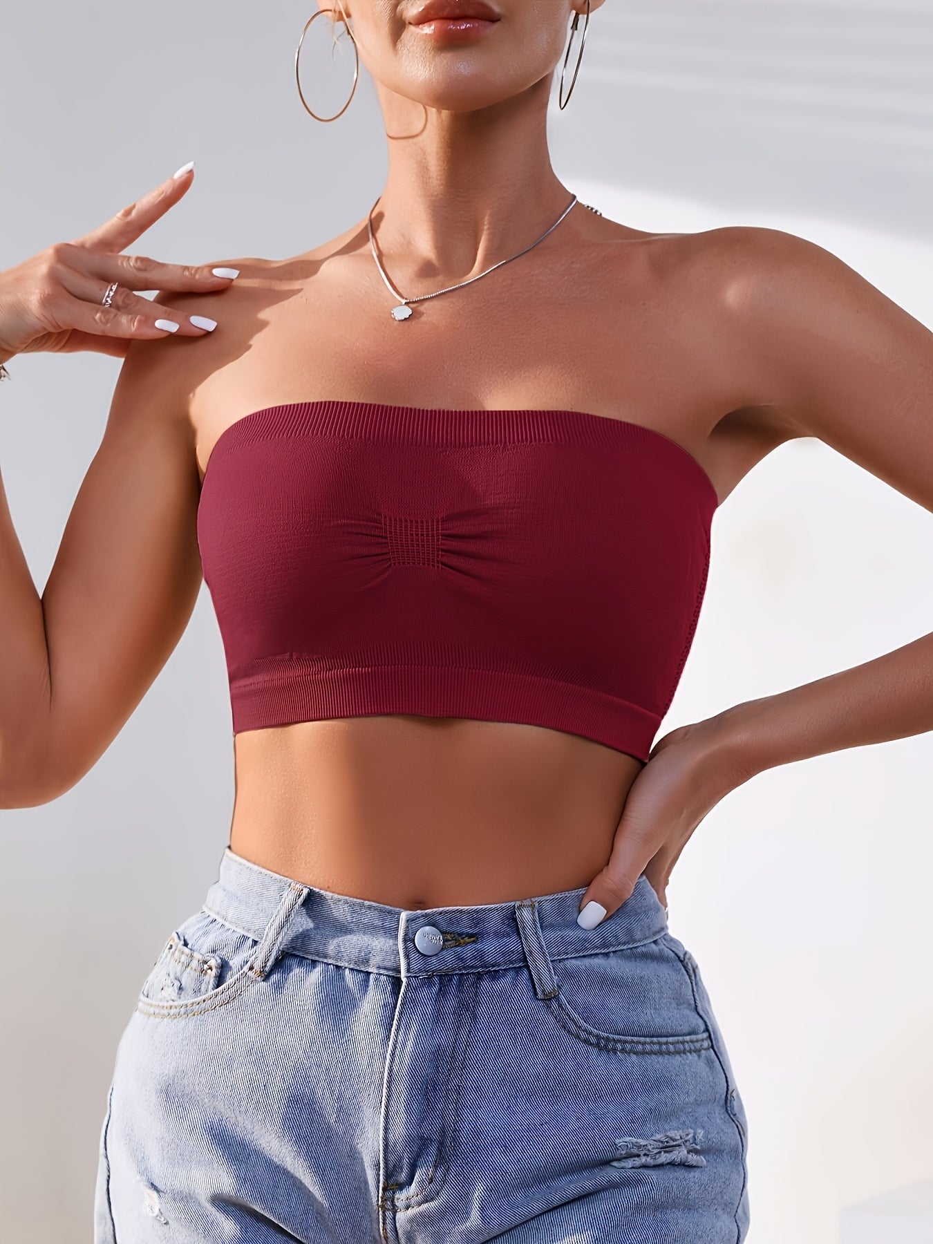 Women's Strapless Wireless Bra - 5-Pack Seamless, Wireless – view 11