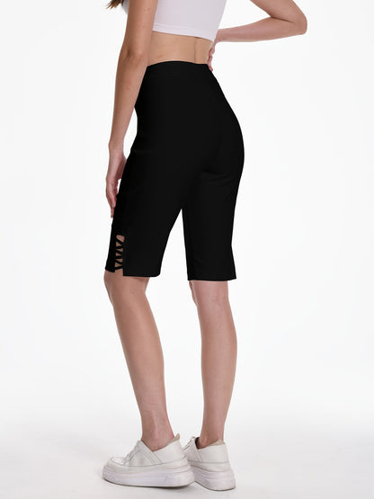 Women's Stretch Bermuda Shorts - Solid Color detail view
