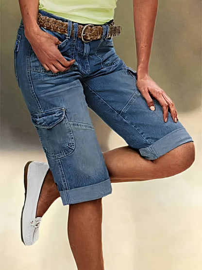 Women's Stretch Jeans - Stretch Comfort – Navy Color – Navy option – main product image