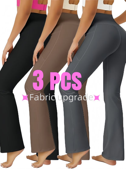 Women's Stretch Leggings - High-Waist Fit – 3-Color Selection detail view