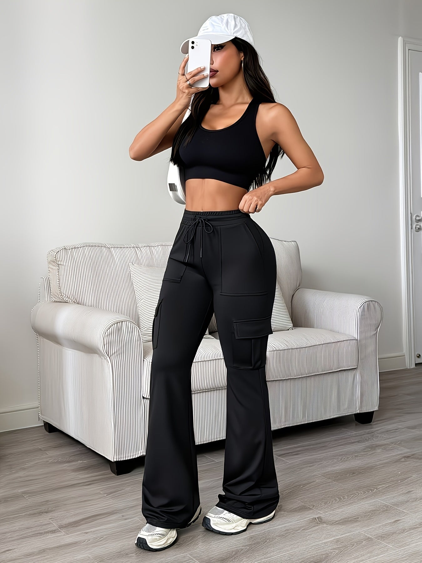 Women's Stretch Leggings - High-Waist Fit – 5-Color Selection detail view