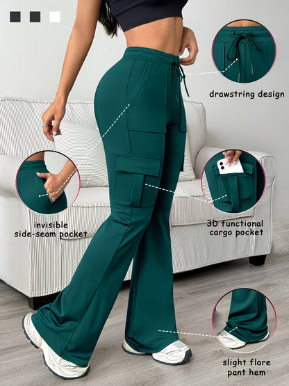 Women's Stretch Leggings - High-Waist Fit – 5-Color Selection – Brown option – view 5