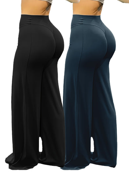 Women's Stretch Leggings - Wide-Leg Fit detail view