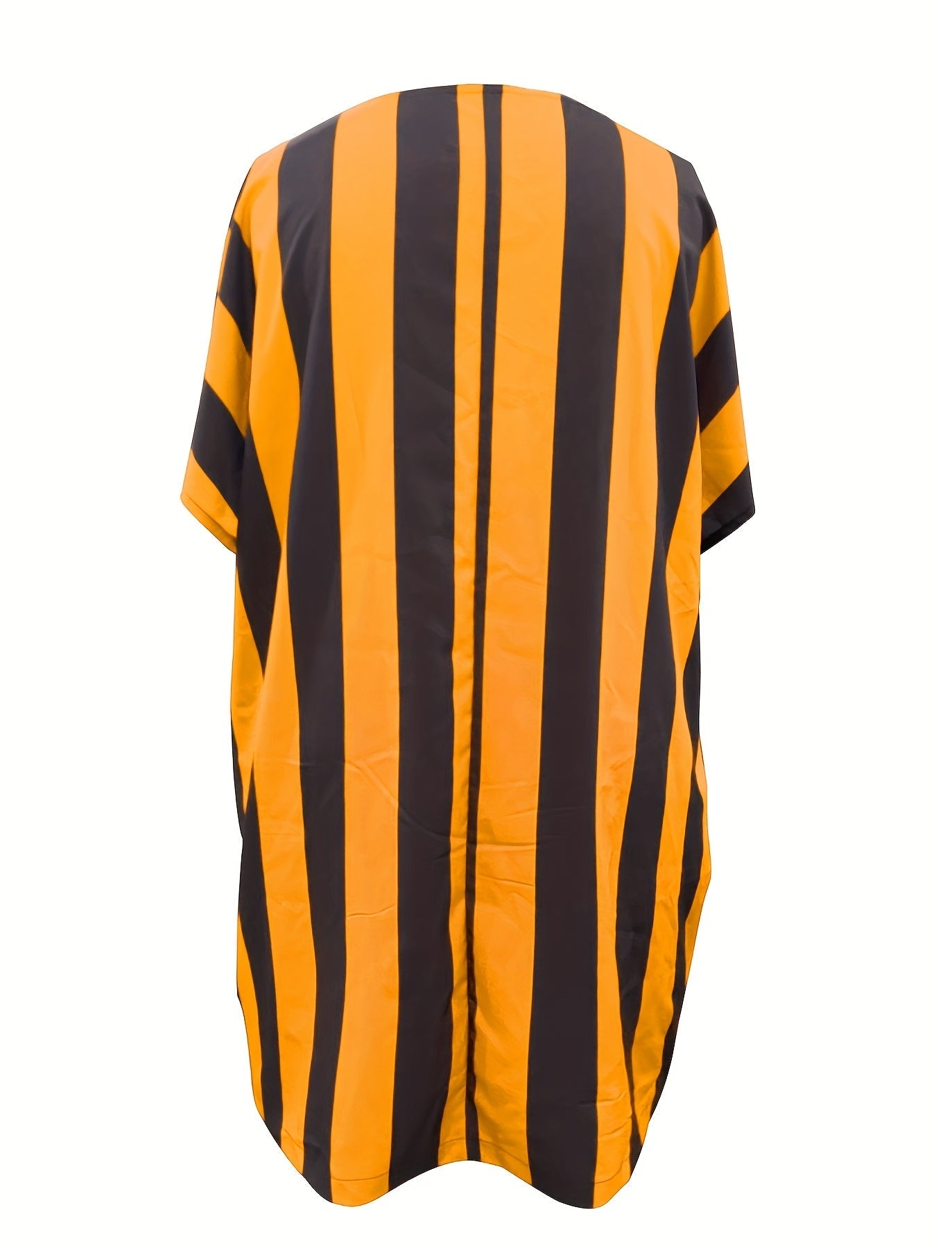 Women's Striped Casual Dress - Pocket detail view