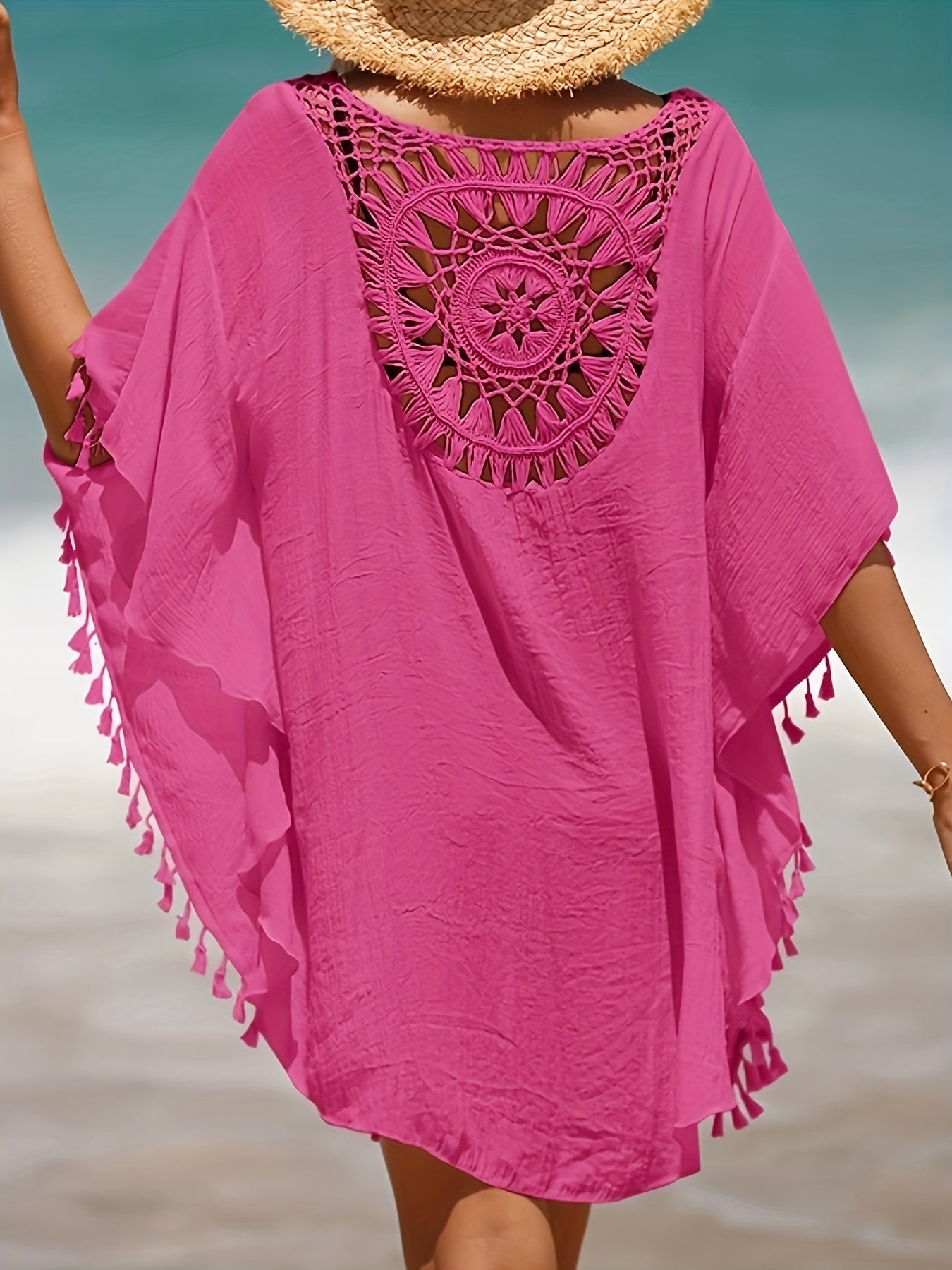 Women's Swim Cover-Up - Beach Ready – Apricot / White – view 5