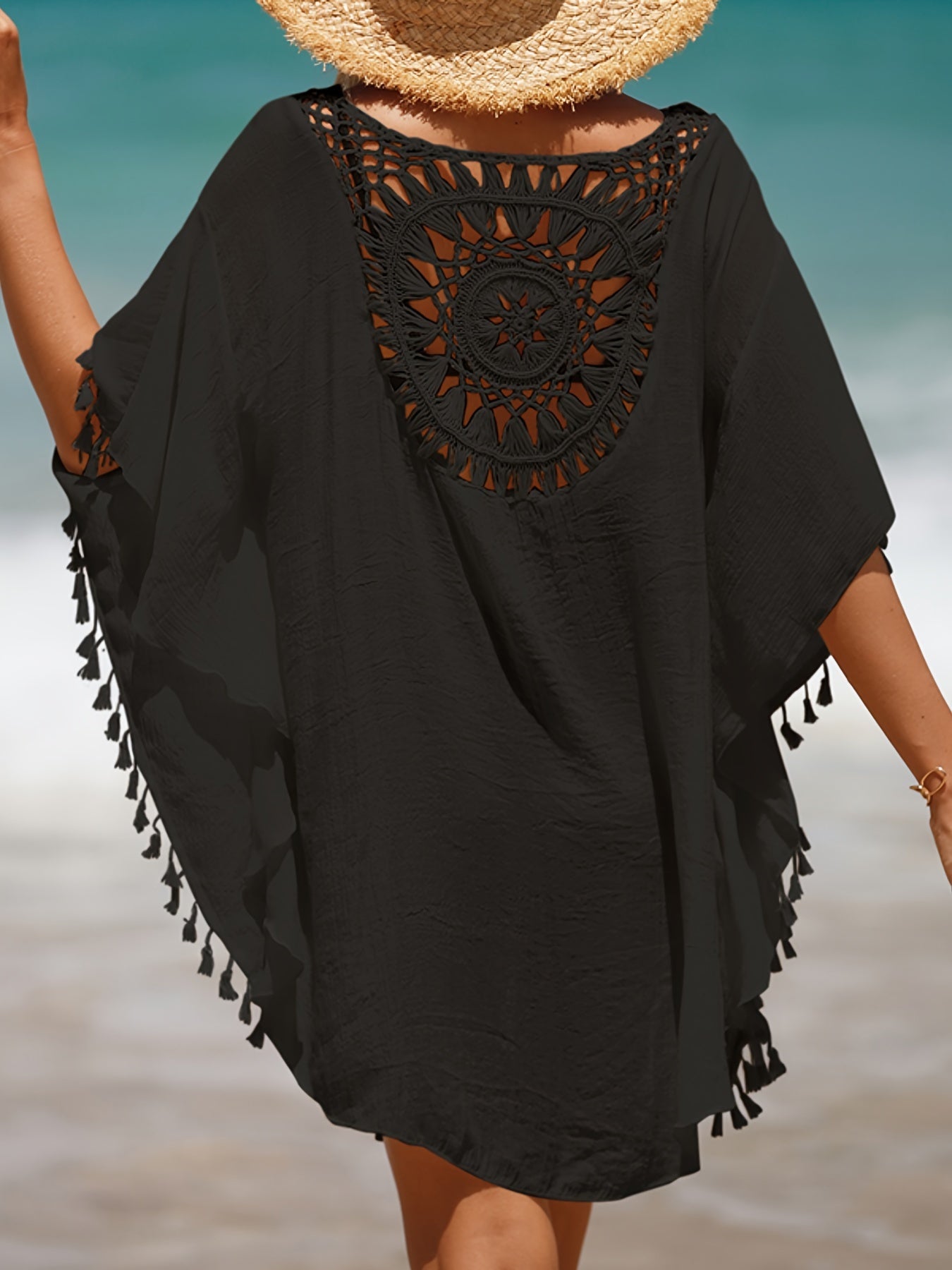 Women's Swim Cover-Up - Beach Ready – Apricot / White – view 6